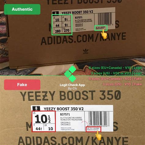 yeezy 350 box real vs fake